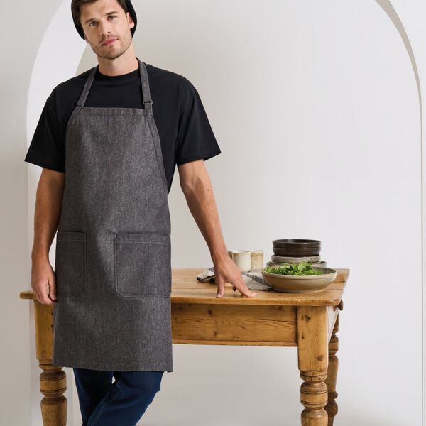 Cotton denim bib apron, organic and Fairtrade certified Miniaturansicht