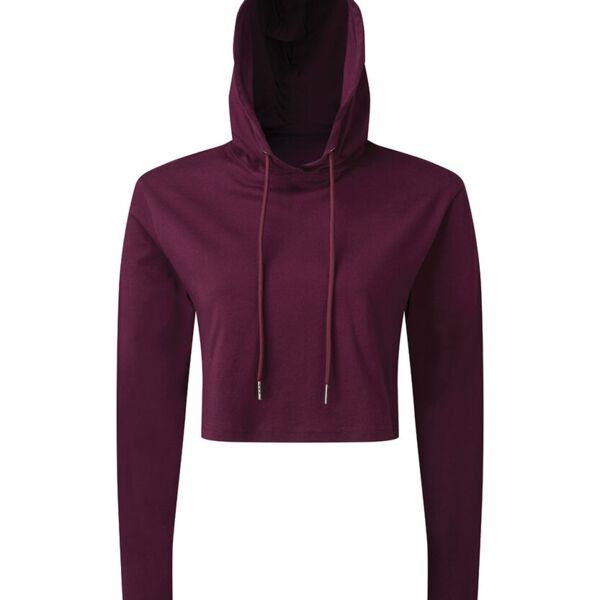 Women's TriDri® cropped hooded long sleeve t-shirt Miniaturansicht