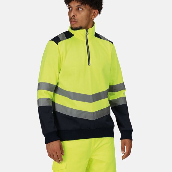 Pro hi-vis ¼-zip sweatshirt Miniaturansicht