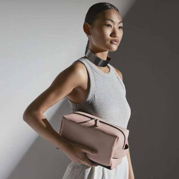 Matte PU toiletry/accessory case Miniaturansicht