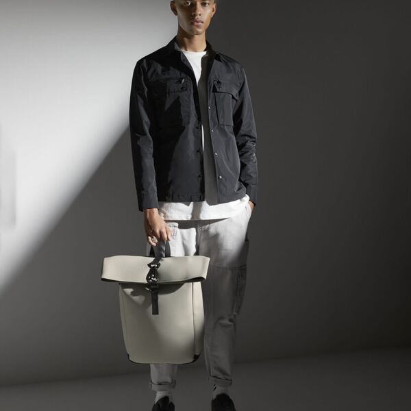 Matte PU rolltop backpack Miniaturansicht