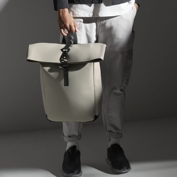 Matte PU rolltop backpack Miniaturansicht