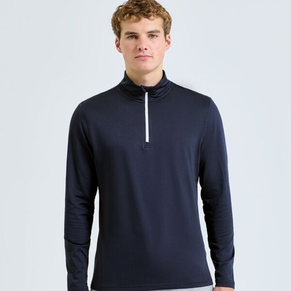 TriDri® recycled long sleeve brushed back ¼ zip top Miniaturansicht