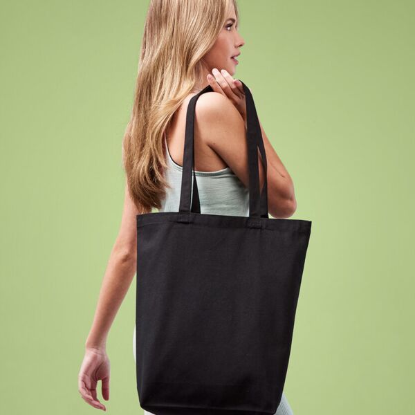 Recycled premium canvas ‘flat base’ shopper Miniaturansicht