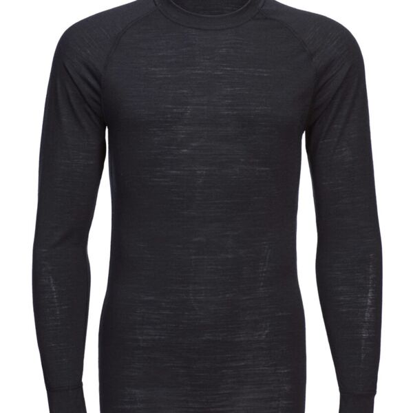 Merino wool crew neck long sleeve top Miniaturansicht