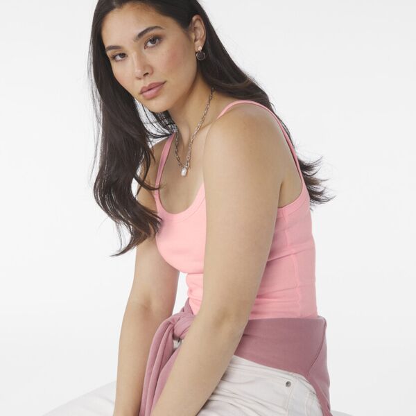 Women’s micro rib spaghetti strap tank Miniaturansicht