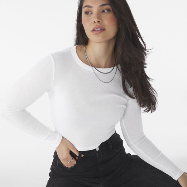 Women’s micro rib long sleeve baby t-shirt Miniaturansicht