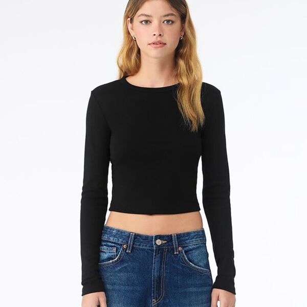 Women’s micro rib long sleeve baby t-shirt Miniaturansicht