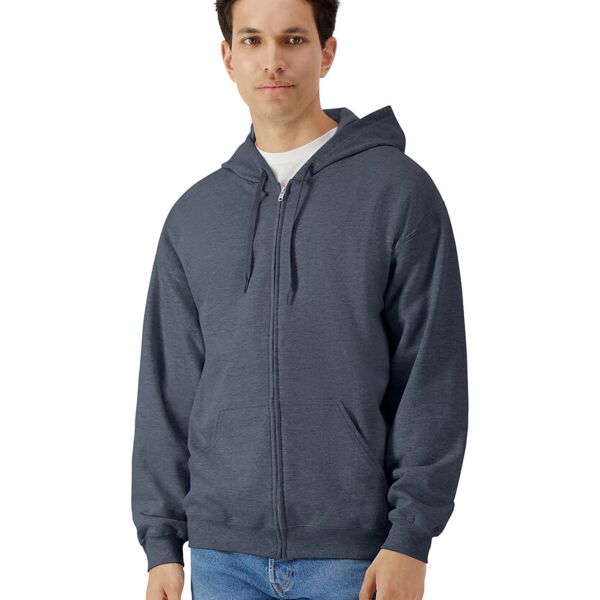 Softstyle™ midweight fleece adult full-zip hooded sweatshirt Miniaturansicht