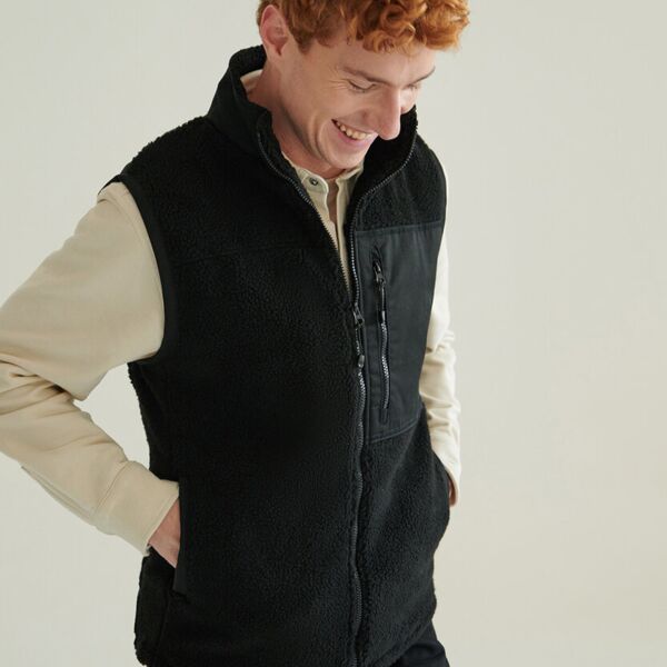 Recycled sherpa gilet Miniaturansicht