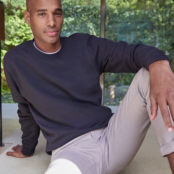 Regular fit piqué sweatshirt Miniaturansicht