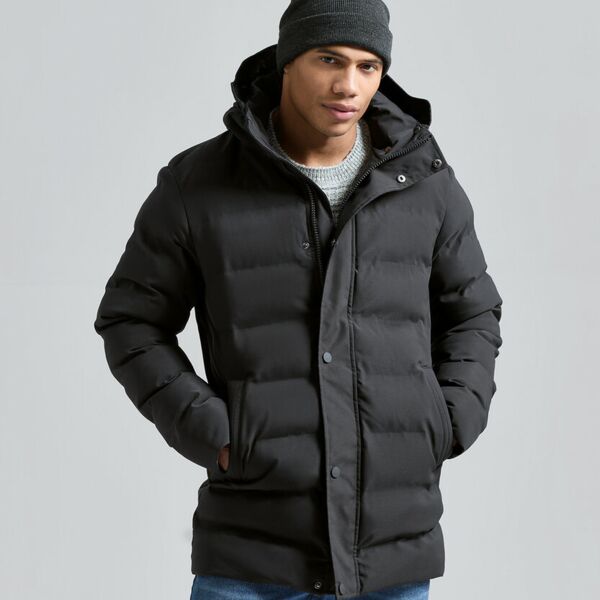 Recycled bonded longline padded jacket Miniaturansicht