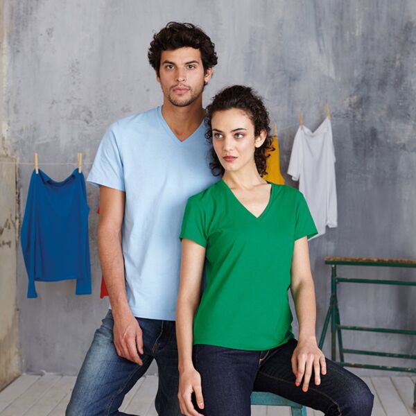 Ladies' short-sleeved V-neck T-shirt Miniaturansicht