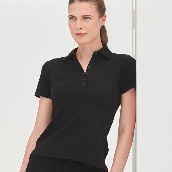 Women's short sleeve stretch polo Miniaturansicht