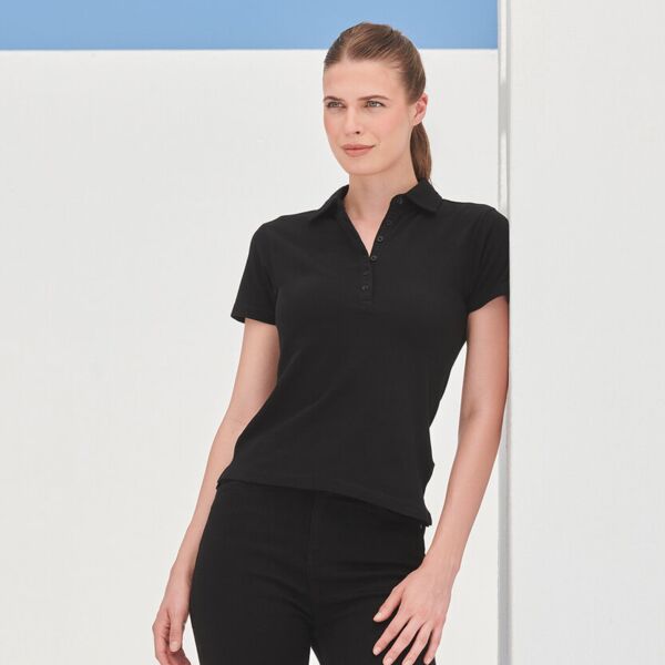 Women's short sleeve stretch polo Miniaturansicht