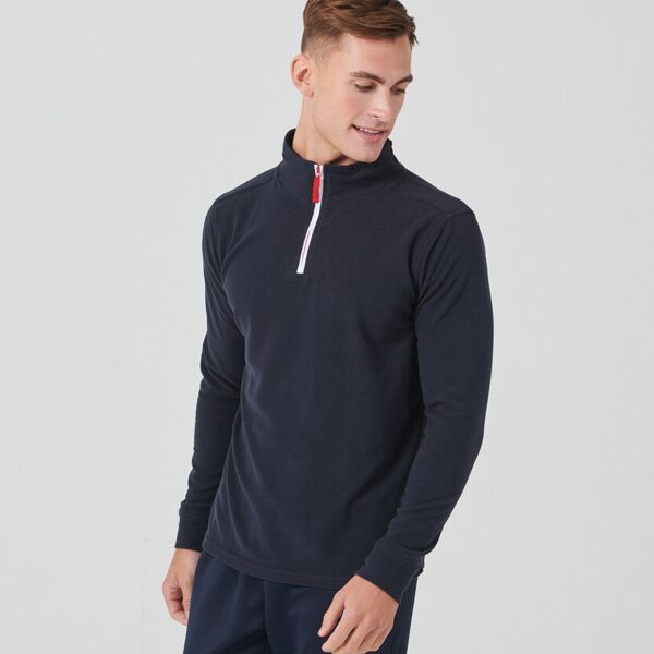 ¼ zip long sleeve fleece piped Miniaturansicht