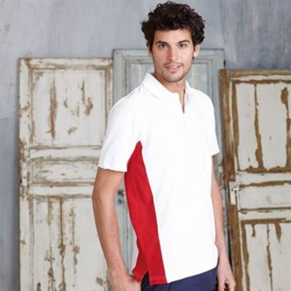Flags short sleeve bi-colour polo shirt Miniaturansicht