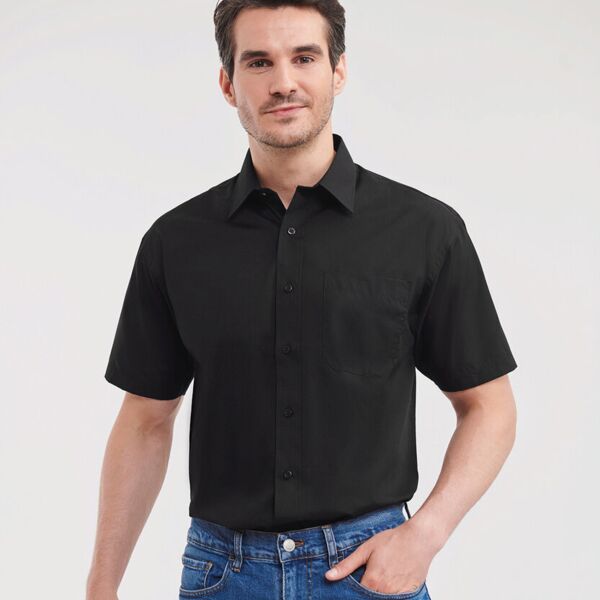Short sleeve polycotton easycare poplin shirt Miniaturansicht