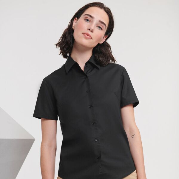 Women's short sleeve Oxford shirt Miniaturansicht