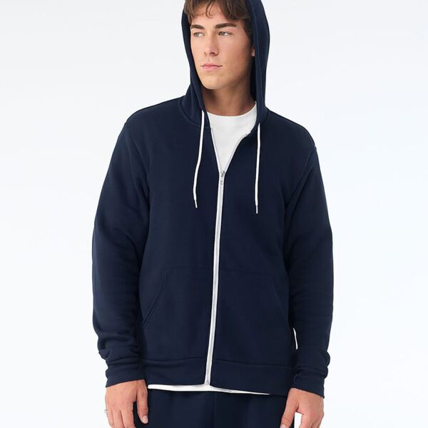 Unisex polycotton fleece full-zip hoodie Miniaturansicht