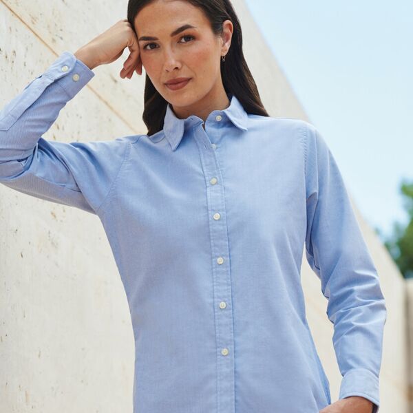 Women's classic long sleeve Oxford shirt Miniaturansicht