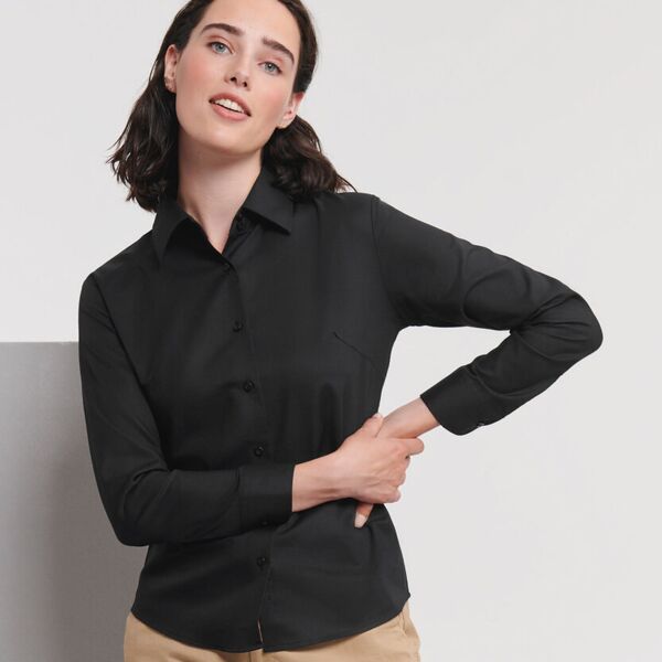 Women's long sleeve easycare Oxford shirt Miniaturansicht