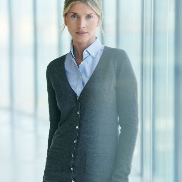 Women's v-button cardigan Miniaturansicht