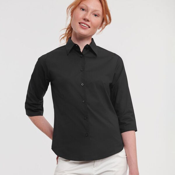 Women's ¾ sleeve easycare fitted shirt Miniaturansicht