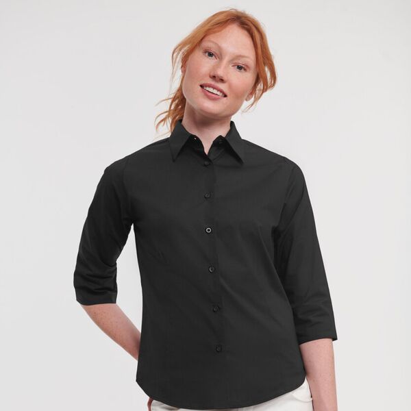 Women's ¾ sleeve easycare fitted shirt Miniaturansicht