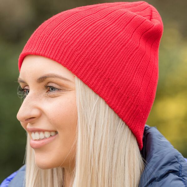 Cotton knitted beanie hat Miniaturansicht