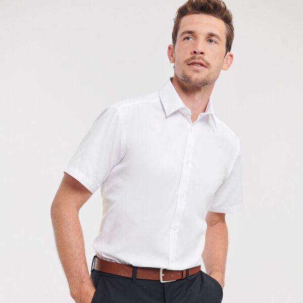 Short sleeve herringbone shirt Miniaturansicht