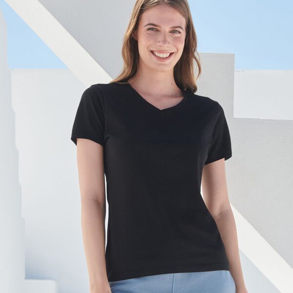Feel good women's stretch v-neck t-shirt Miniaturansicht