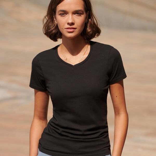 Feel good women's stretch v-neck t-shirt Miniaturansicht