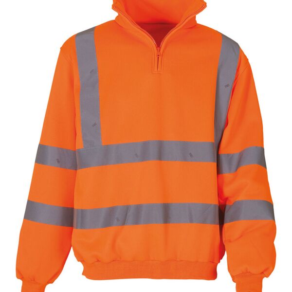 Hi-vis ¼ zip sweatshirt (HVK06) Miniaturansicht