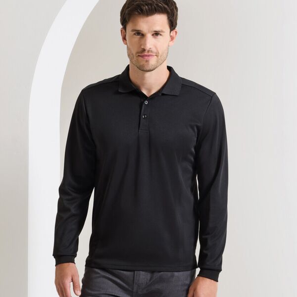 Long sleeve Coolchecker® piqué polo Miniaturansicht