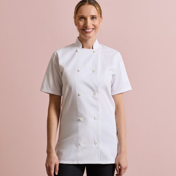 Women's short sleeve chef's jacket Miniaturansicht
