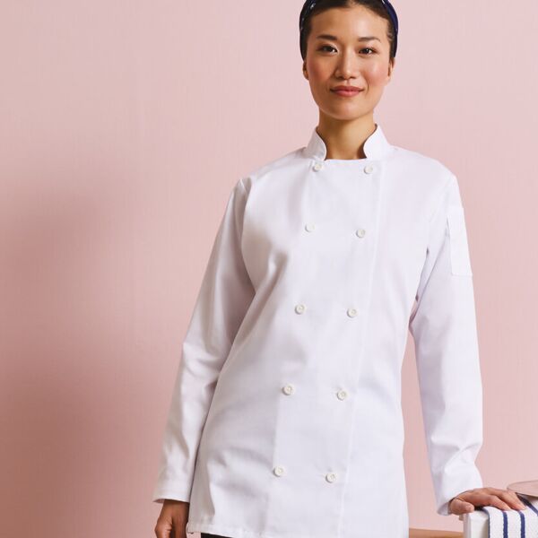 Women's long sleeve chef's jacket Miniaturansicht