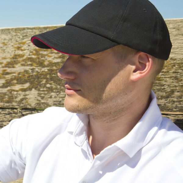 Low-profile heavy brushed cotton cap with sandwich peak Miniaturansicht