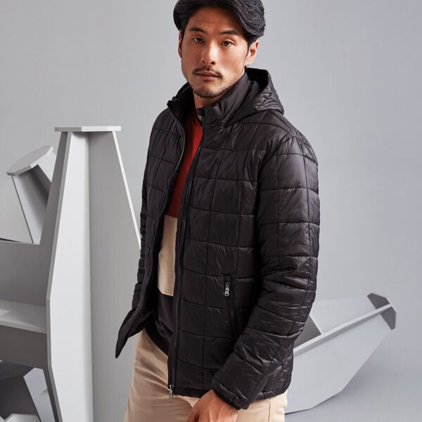 Box quilt hooded jacket Miniaturansicht