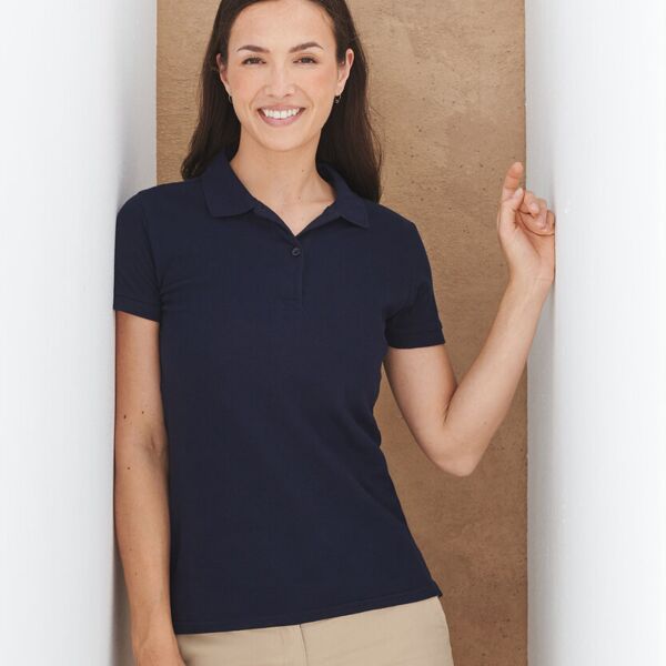 Women's micro-fine piqué polo shirt Miniaturansicht