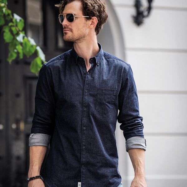 Torrance slim fit – raw and stylish denim shirt Miniaturansicht