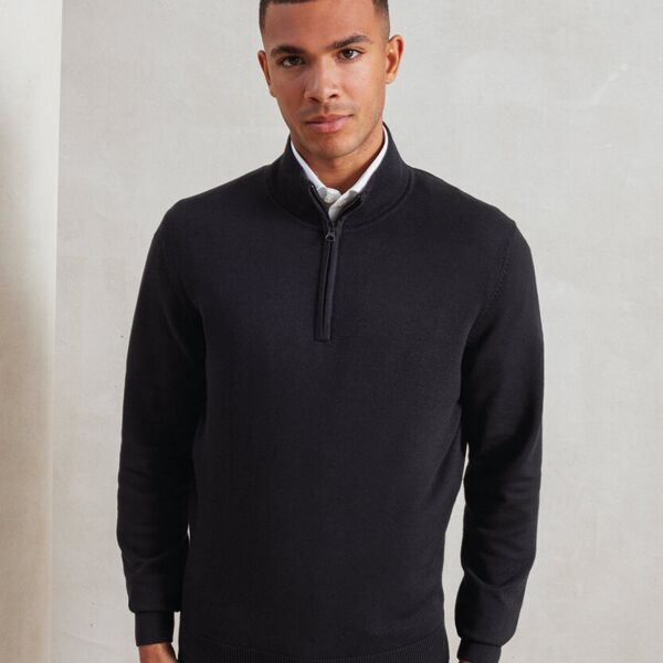 ¼ zip knitted sweater Miniaturansicht