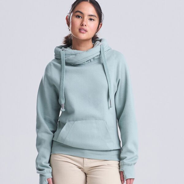 Cross neck hoodie Miniaturansicht