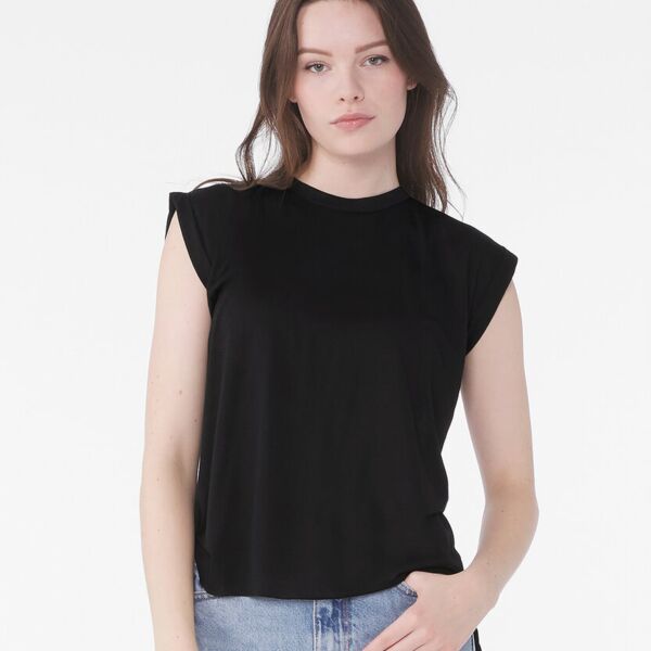Women's flowy muscle tee with rolled cuff Miniaturansicht