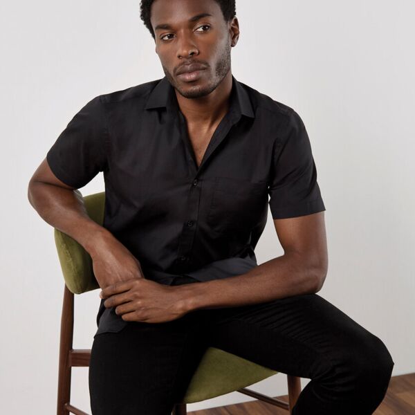 Poplin shirt short-sleeved (tailored fit) Miniaturansicht