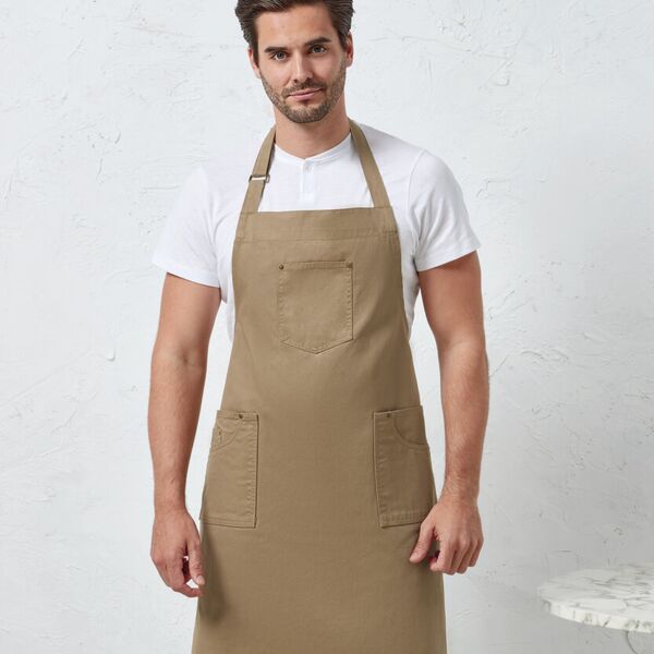Chino cotton bib apron Miniaturansicht