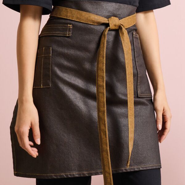 Division waxed-look denim waist apron Miniaturansicht