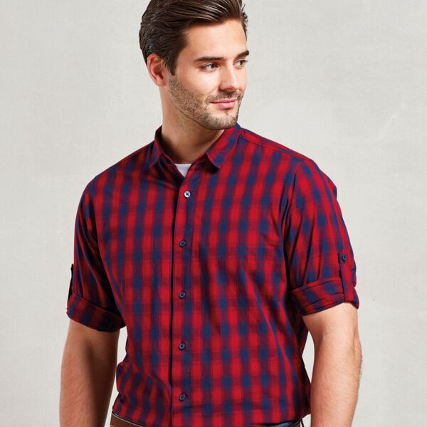 Mulligan check cotton long sleeve shirt Miniaturansicht