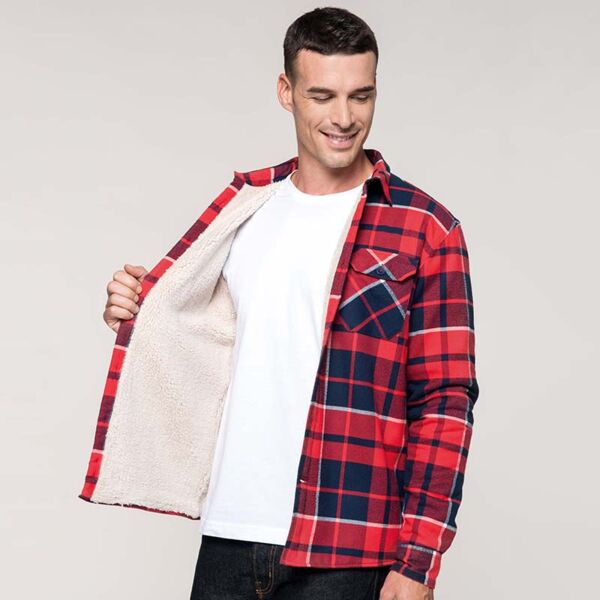 Sherpa-lined checked shirt jacket Miniaturansicht