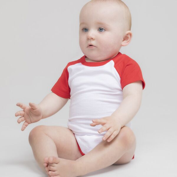 Essential short-sleeved baseball bodysuit Miniaturansicht